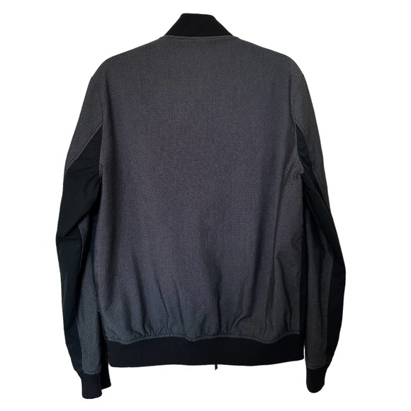 Sean John Retro Black and Gray Lined Jacket 100% Cotton 90s Bomber Size Medium - Picture 2 of 7
